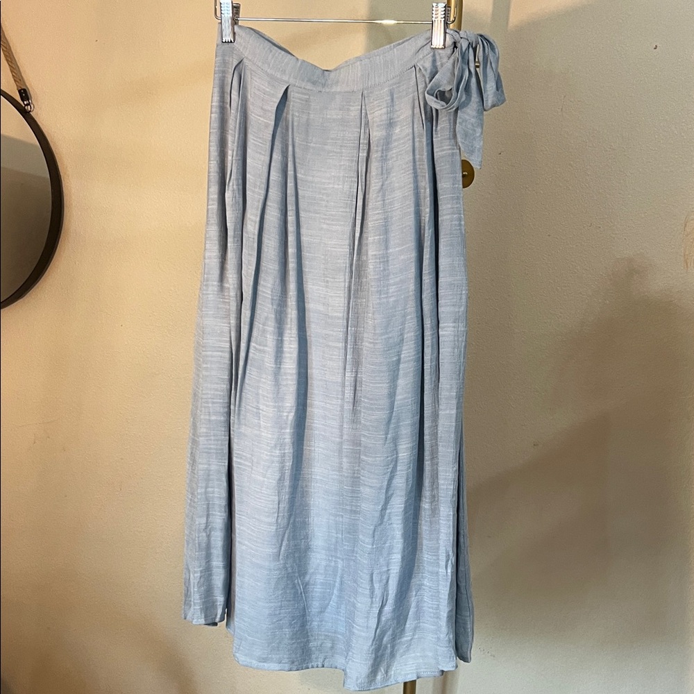 En Creme Asymmetrical Light Blue Skirt
